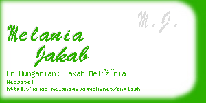 melania jakab business card